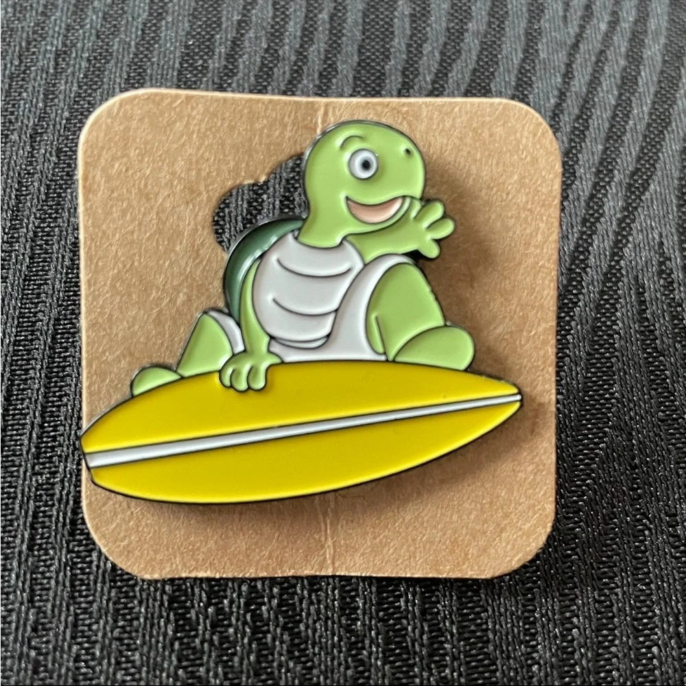 $5 Bundled Surfing Turtle  Enamel Pin